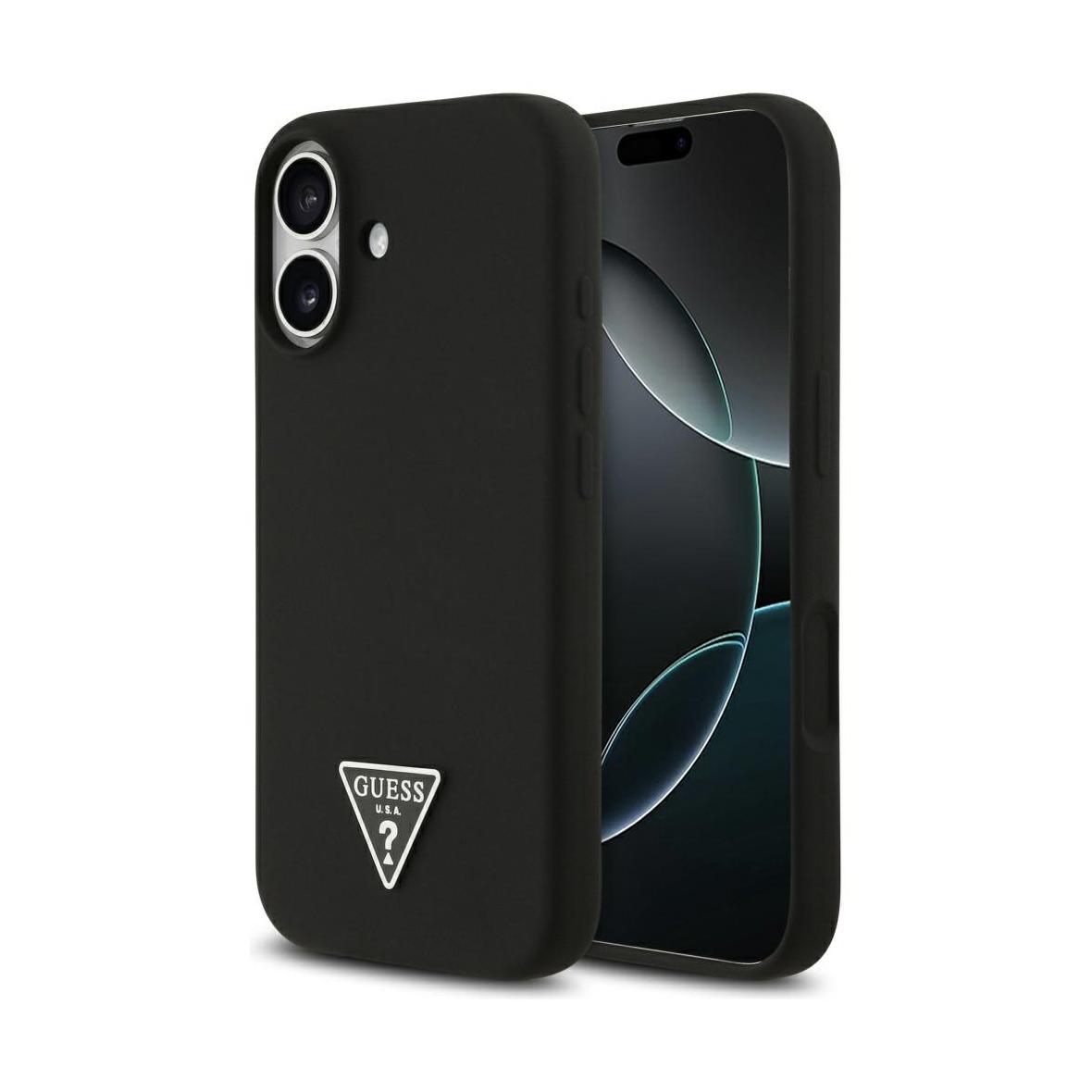 GUESS futerał do IPHONE 17 kompatybilny z MagSafe GUHMP17SSCTRLMK (Silicone W/ Triangle Logo) czarny