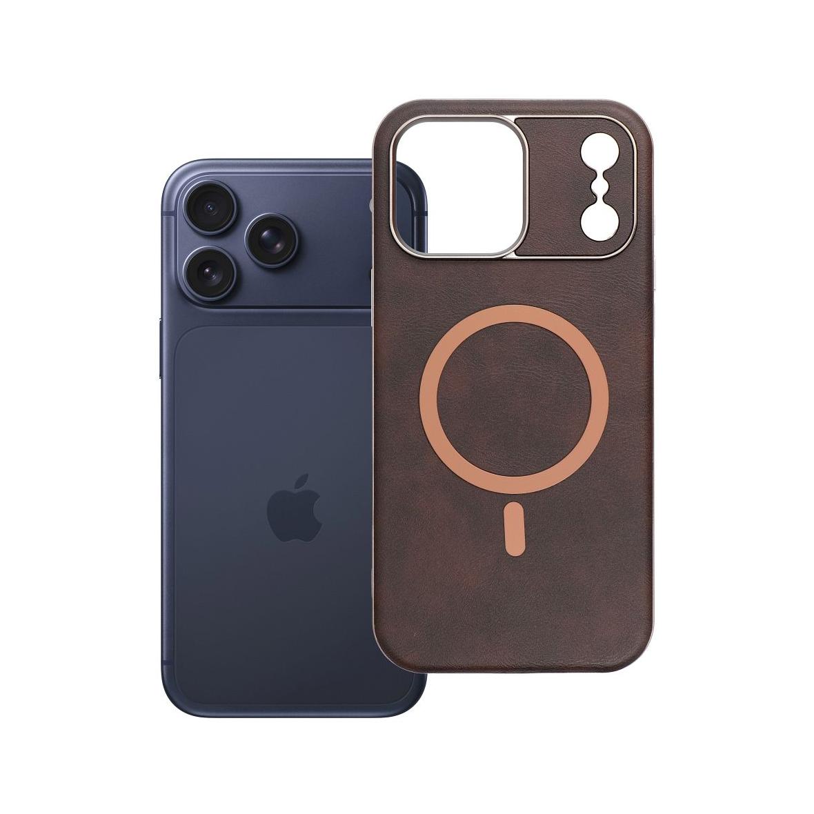 Futerał do iPhone 17 PRO MAX Gentleman Mag Cover zgodny z MagSafe brązowy