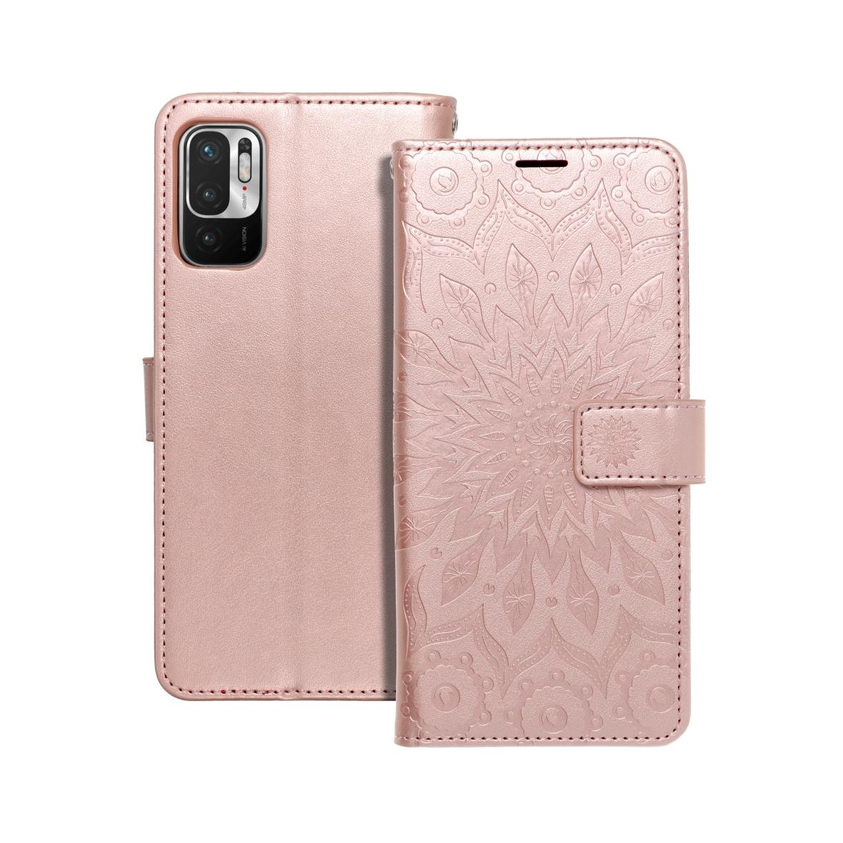 Etui z klapką na Xiaomi Redmi NOTE 10 5G / Poco M3 PRO / Poco M3 PRO 5G Mezzo Book mandala złoto-różówe