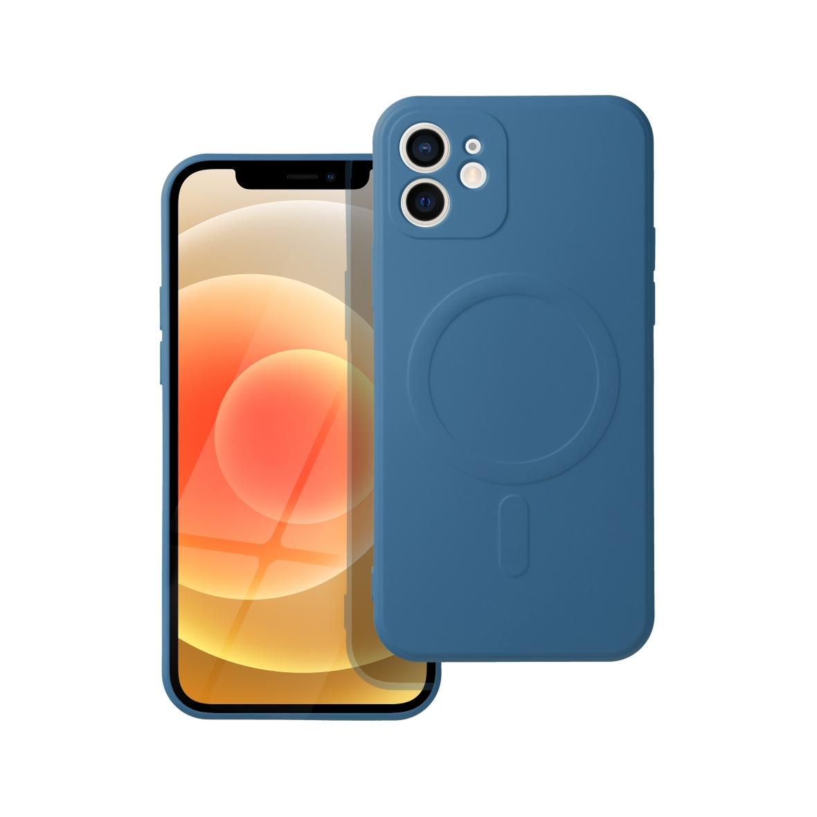 Futerał do iPhone 12 Silicone Mag Cover zgodny z MagSafe niebieski