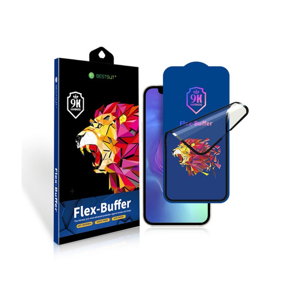 Szkło hybrydowe Bestsuit Flex-Buffer 5D z powłoką antybakteryjną Biomaster do iPhone 13 mini czarny