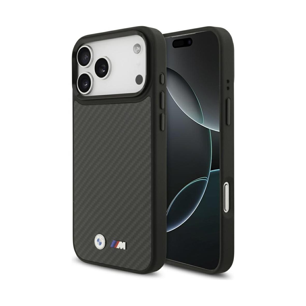 BMW futerał do IPHONE 17 Pro Max kompatybilny z MagSafe BMHMP17X24CFMMK (Kevlar Matt) black