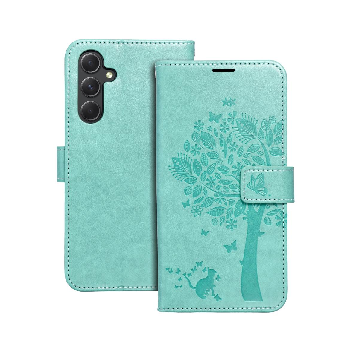 Etui z klapką na Samsung A54 5G Mezzo Book drzewo zielone