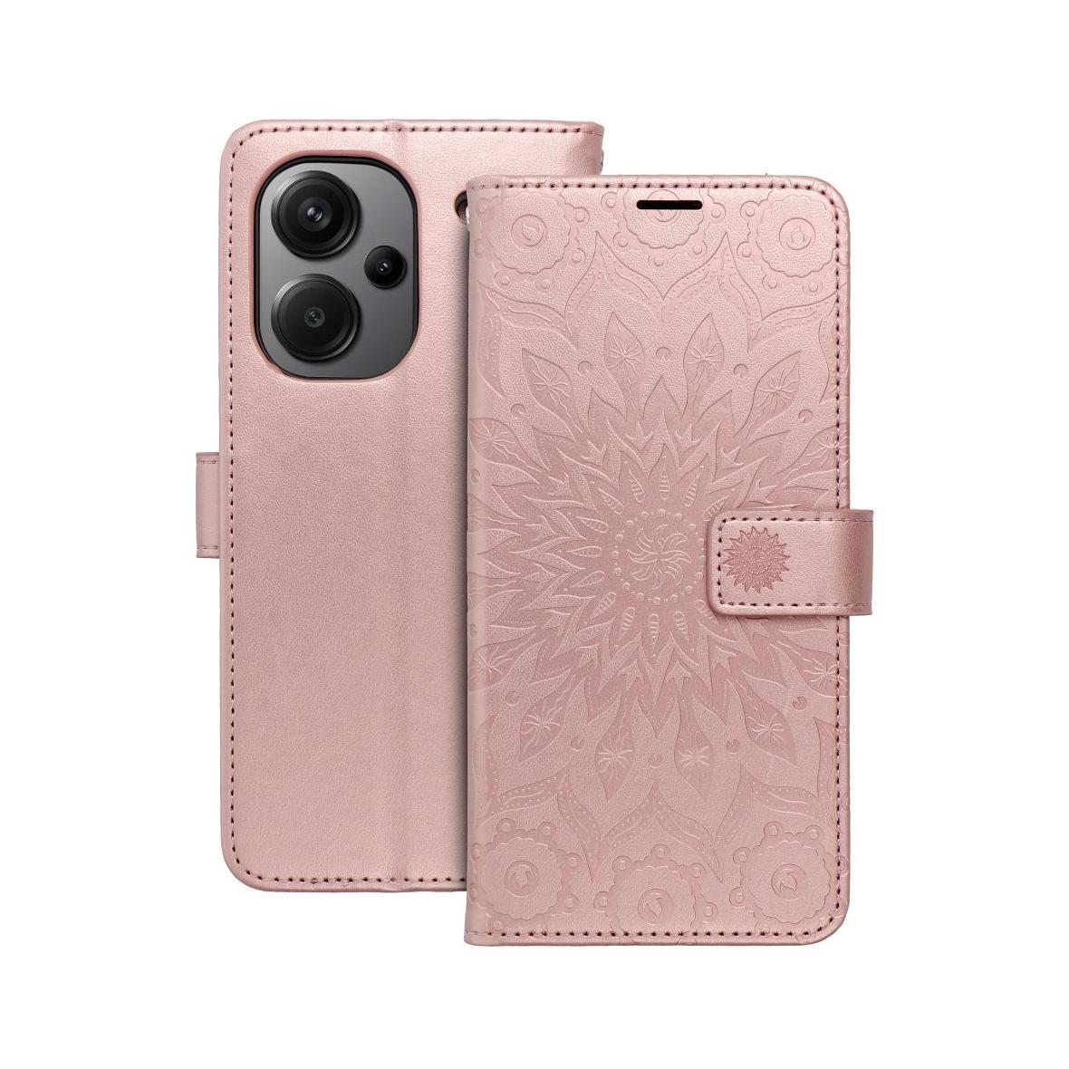 Etui z klapką na Xiaomi Redmi NOTE 13 PRO PLUS 5G Mezzo Book mandala złoto-różowe