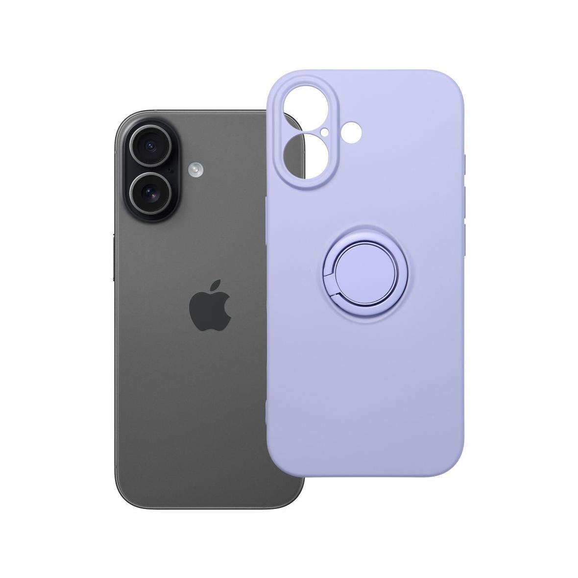 Futerał do iPhone 17 Silicone Ring fioletowy