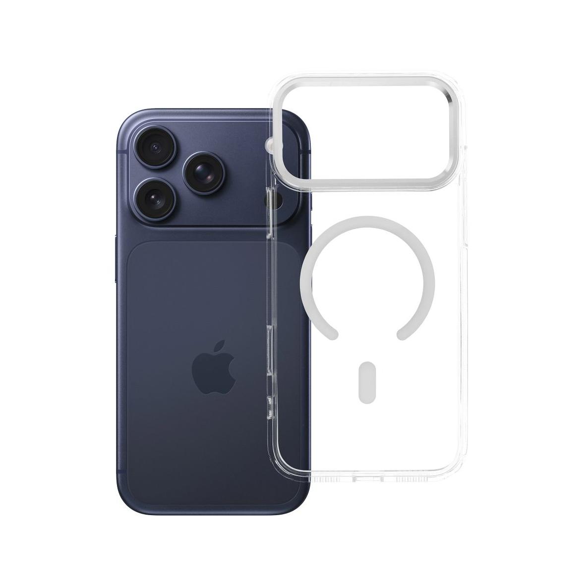 Futerał do iPhone 17 PRO MAX Frame Clear Hybrid Mag Cover zgodny z MagSafe transparentny