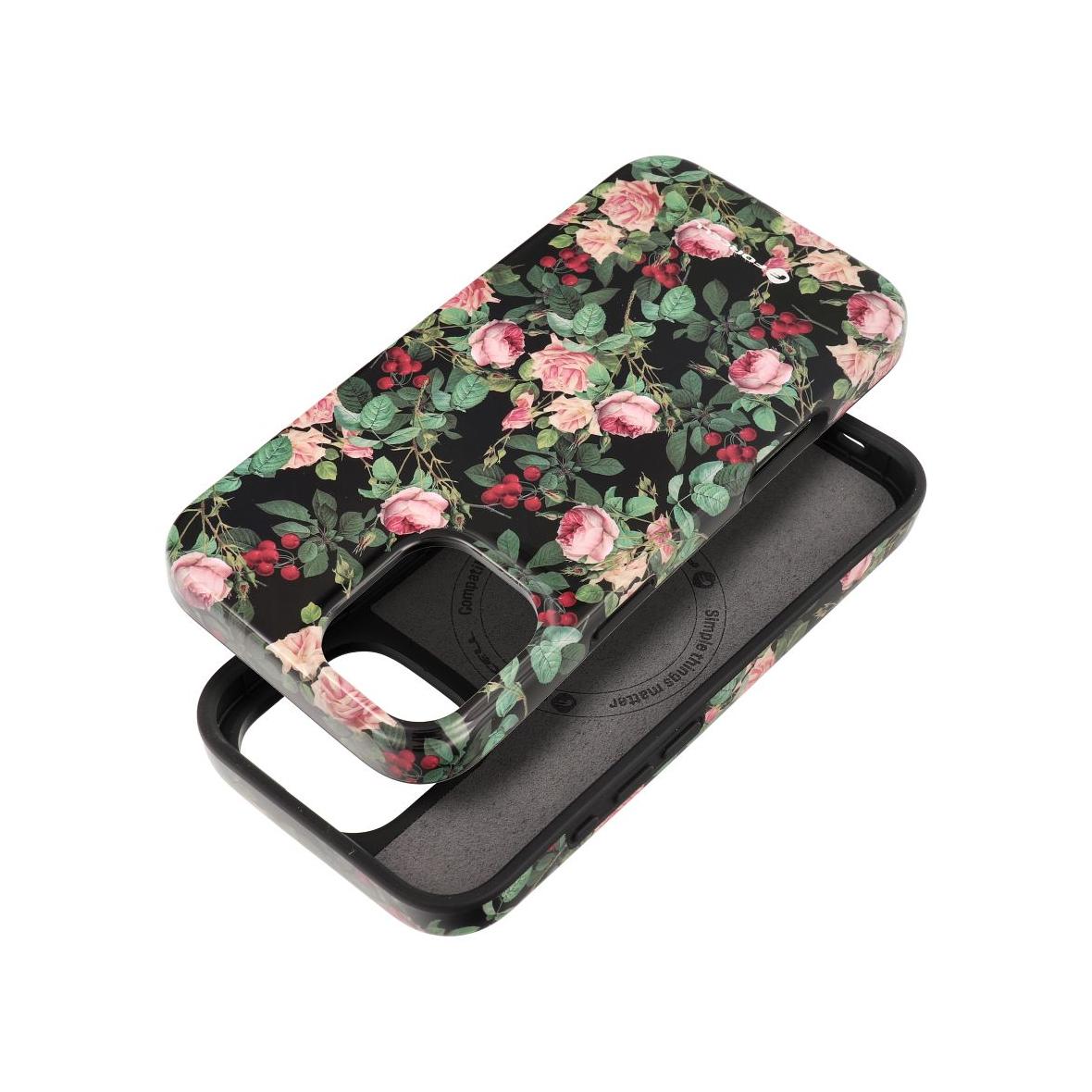 Etui na iPhone 16 PLUS Forcell F-Protect Mirage zgodny z MagSafe Military Drop-Test rose drama