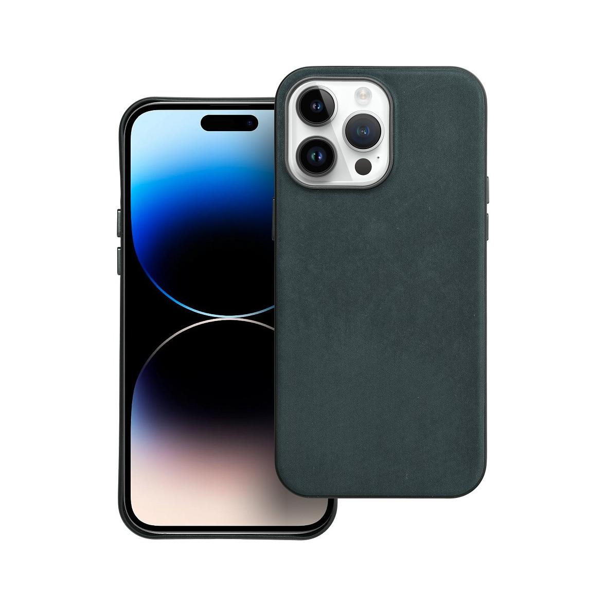 Futerał do iPhone 14 PRO MAX Woven Mag Cover zgodny z MagSafe zielony