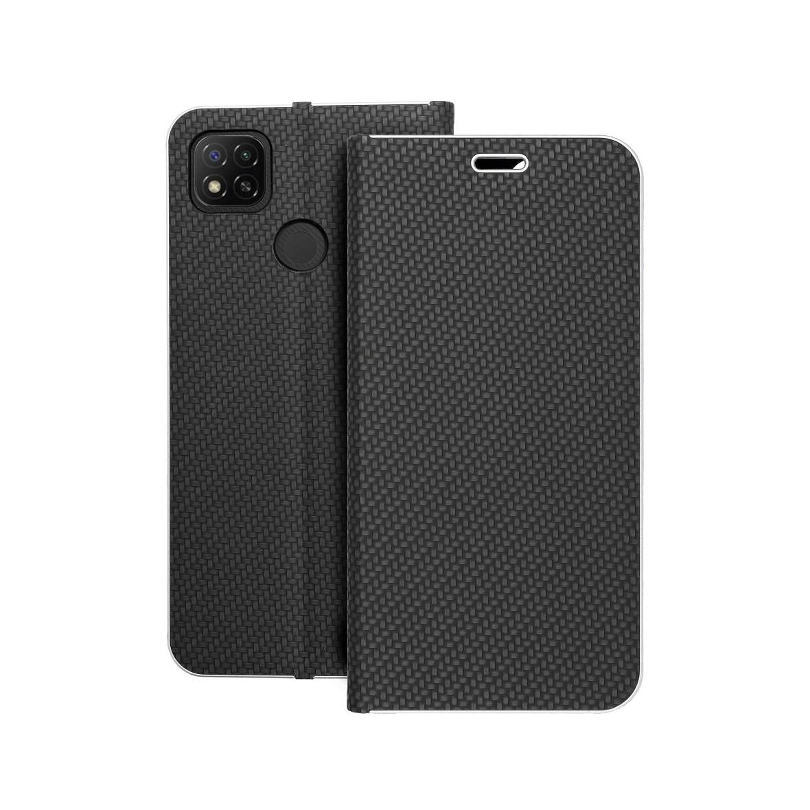 Etui z klapką na Xiaomi Redmi 9C / 9C Luna Book Carbon czarne