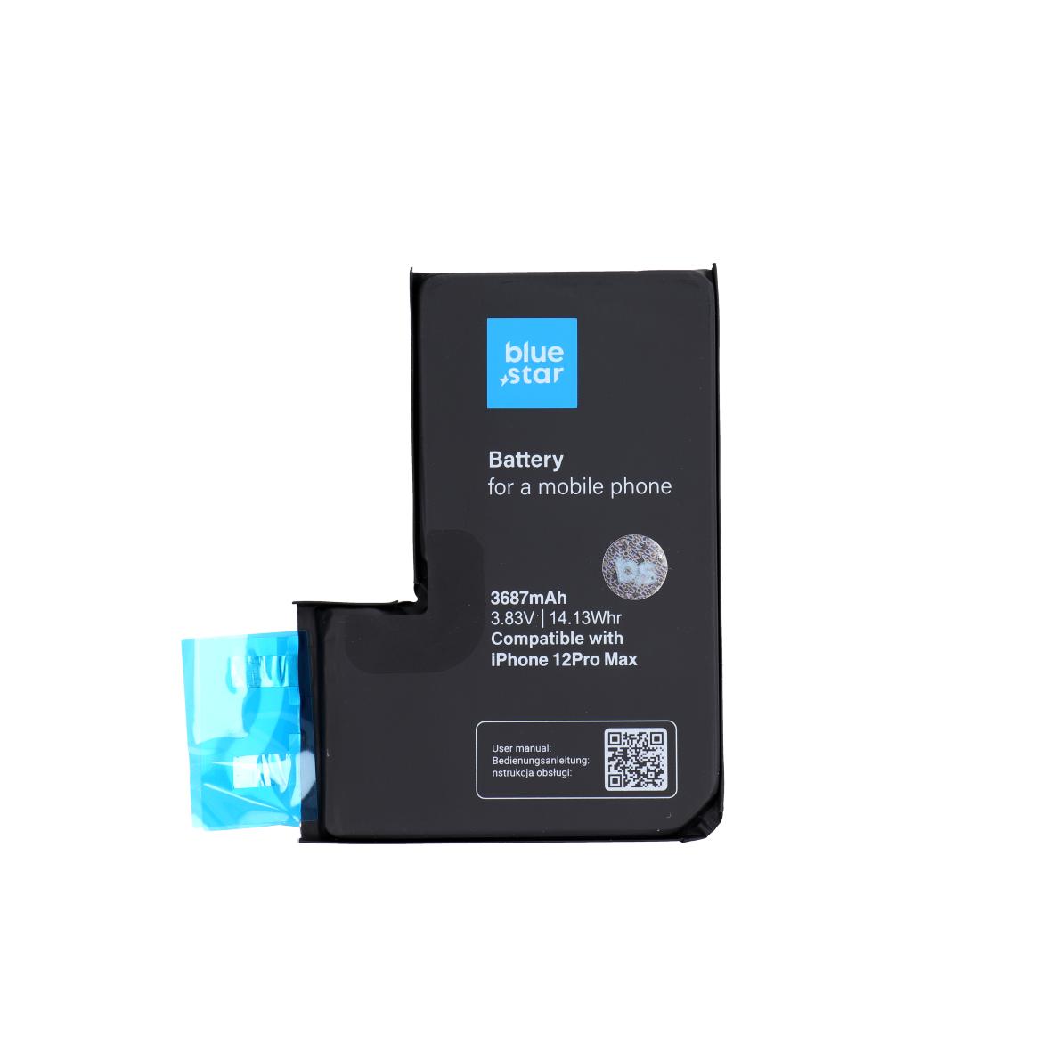 Bateria bez BMS do iPhone 12 PRO MAX 3687 mAh Blue Star HQ