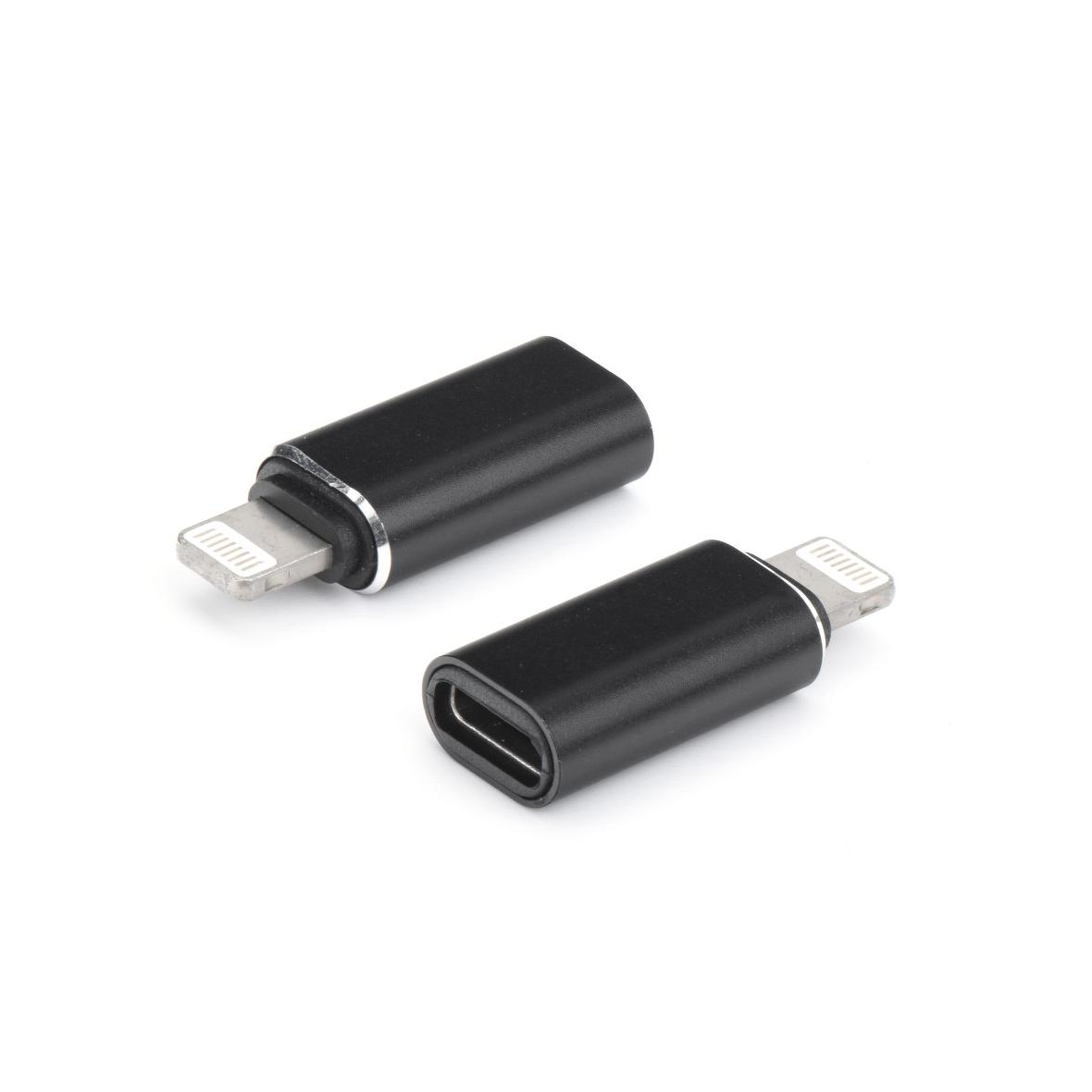 Adapter Typ C (żeński) do Lightning (męski) czarny