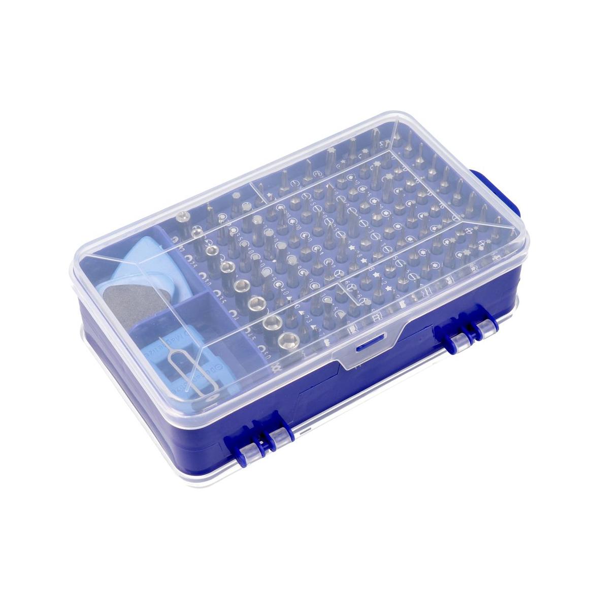 Zestaw śrubokrętów precyzyjnych / wkrętaków serwisowych, bitów 115w1 metal niebieski