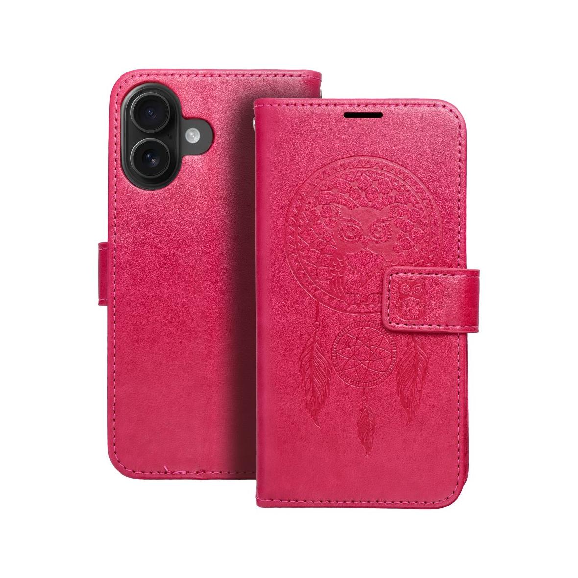Etui z klapką na iPhone 16 Mezzo Book łapacz snów magenta