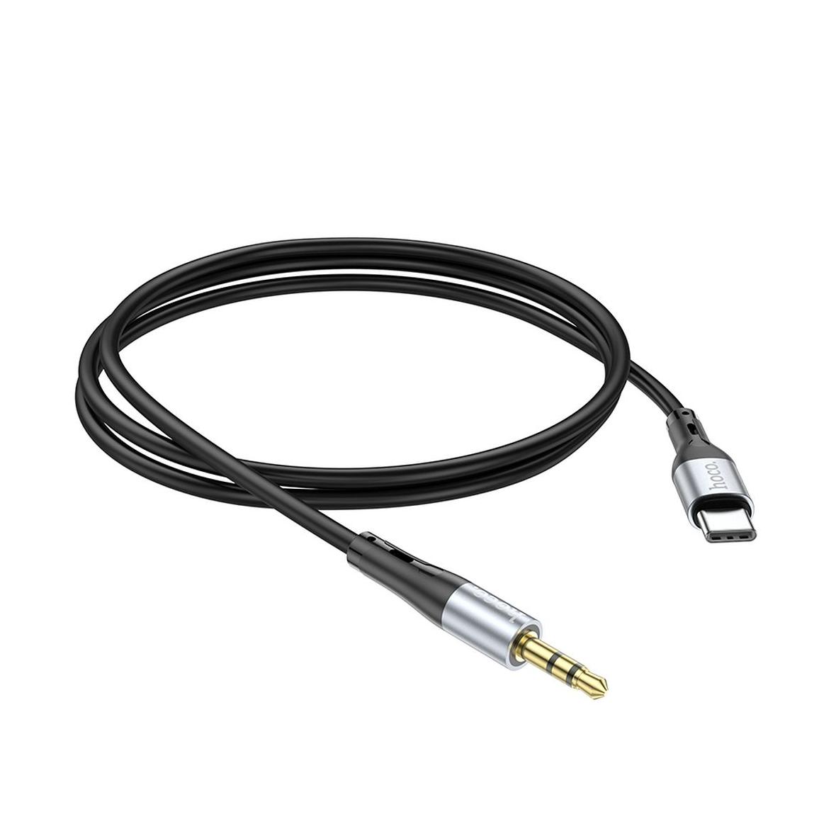 Kabel AUX Jack 3,5 mm do USB C Hoco 1 m UPA22 czarny