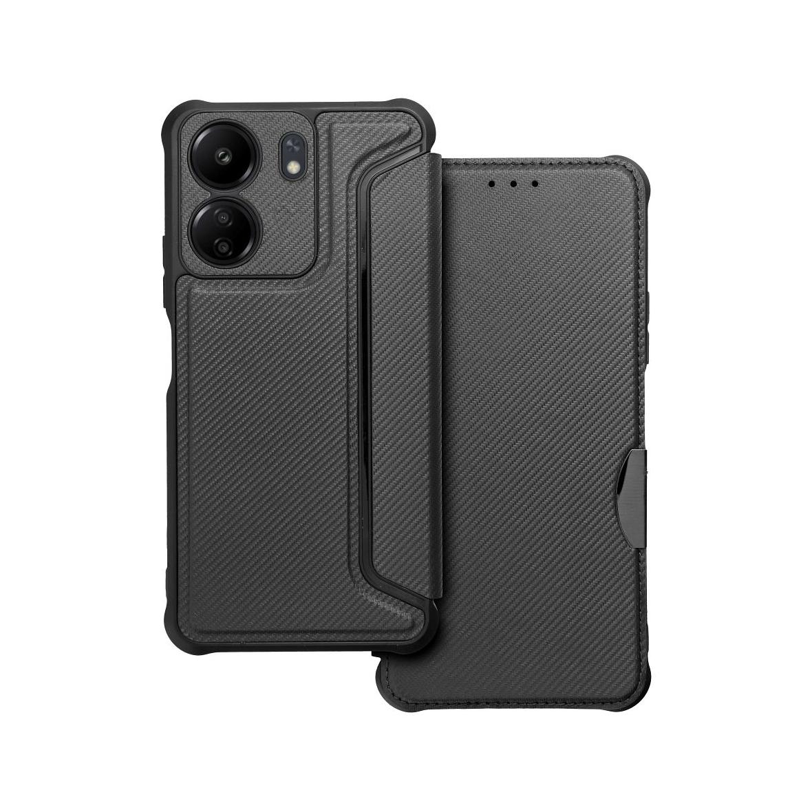 Etui z klapką na Xiaomi Redmi 13C Razor Book czarne
