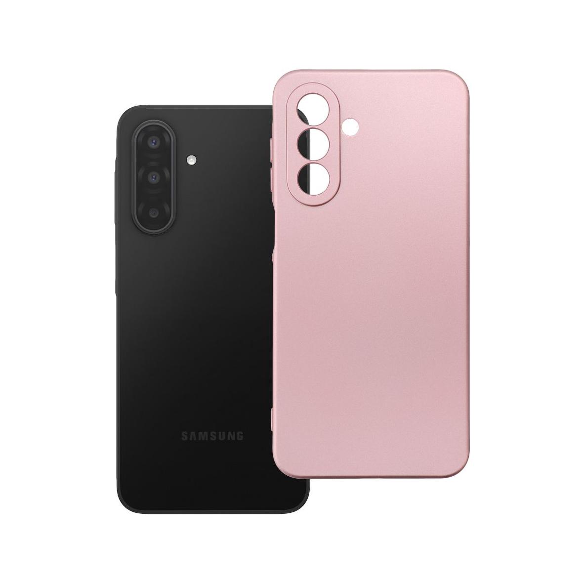 Futerał do Samsung A17 Metallic różowy