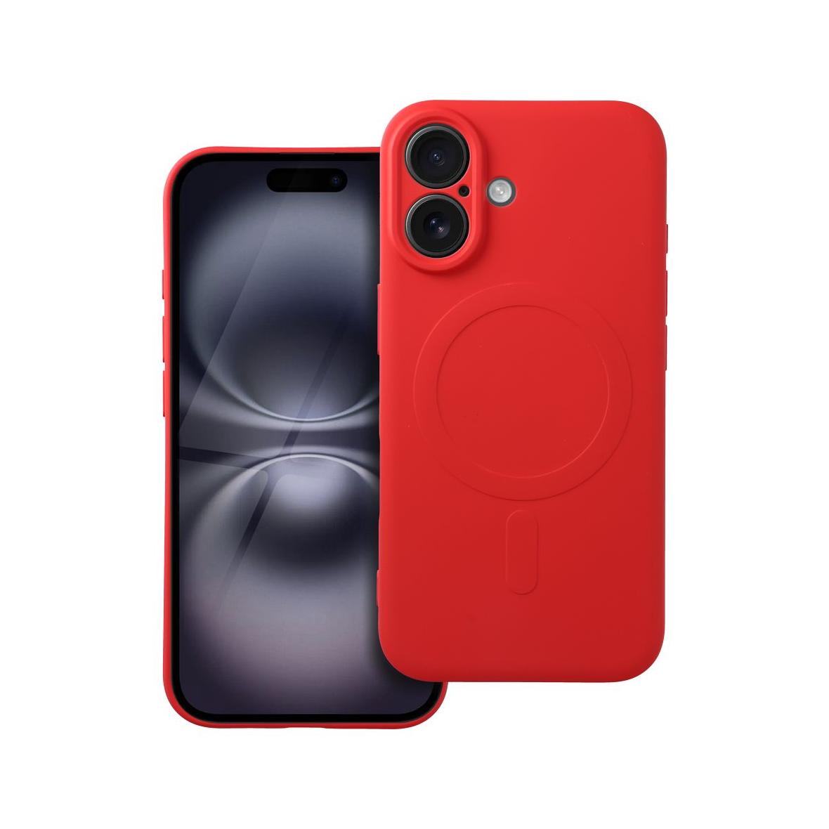 Futerał do iPhone 16 Silicone Mag Cover zgodny z MagSafe czerwony