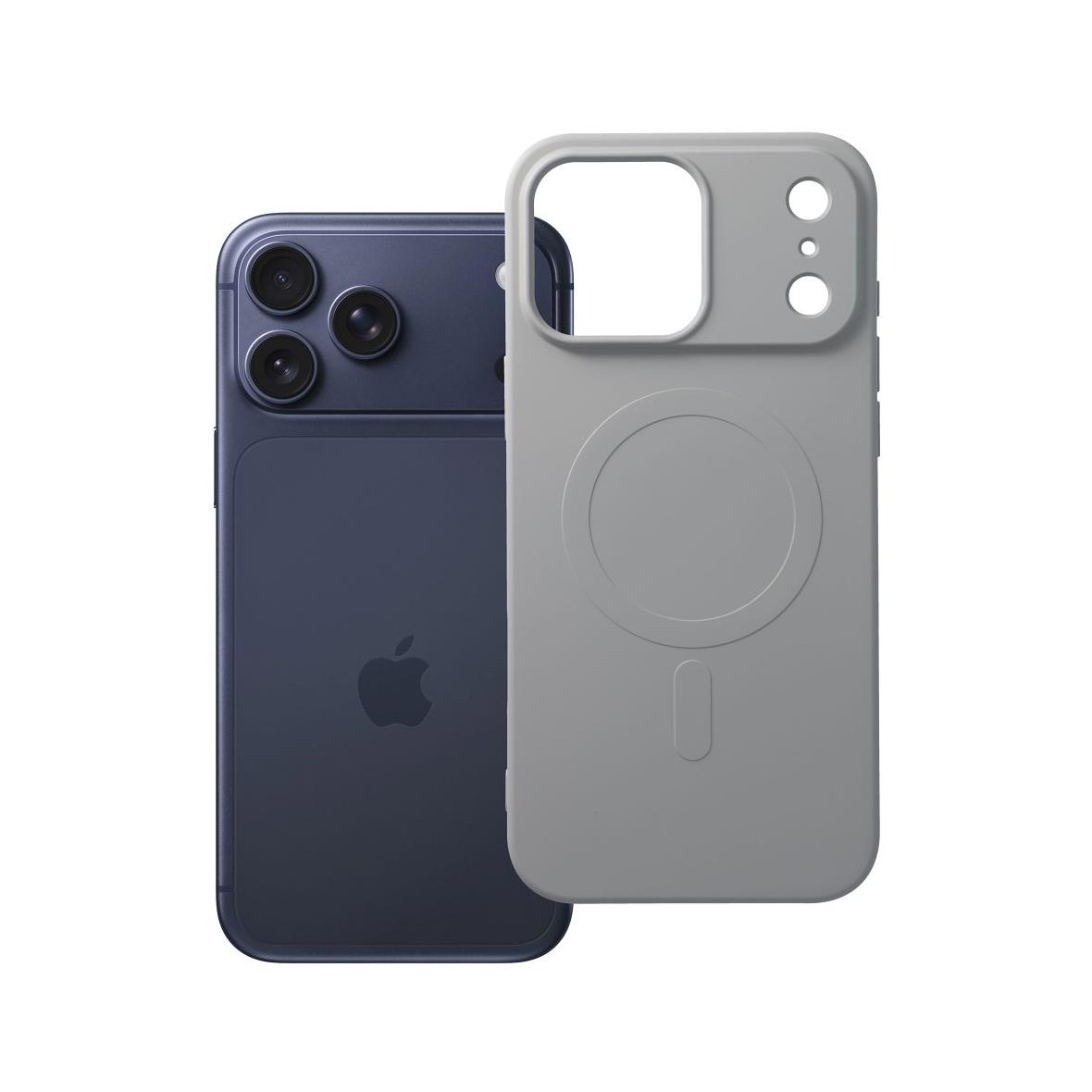 Futerał do iPhone 17 PRO MAX Silicone Mag Cover zgodny z MagSafe (big hole) tytanowy