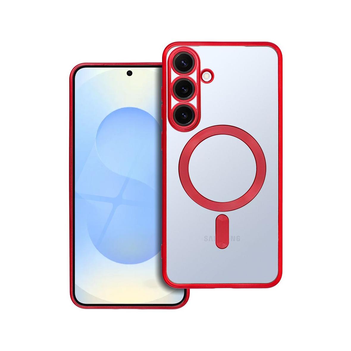 Futerał do Samsung S25 PLUS Electro Mag Cover zgodny z MagSafe czerwony