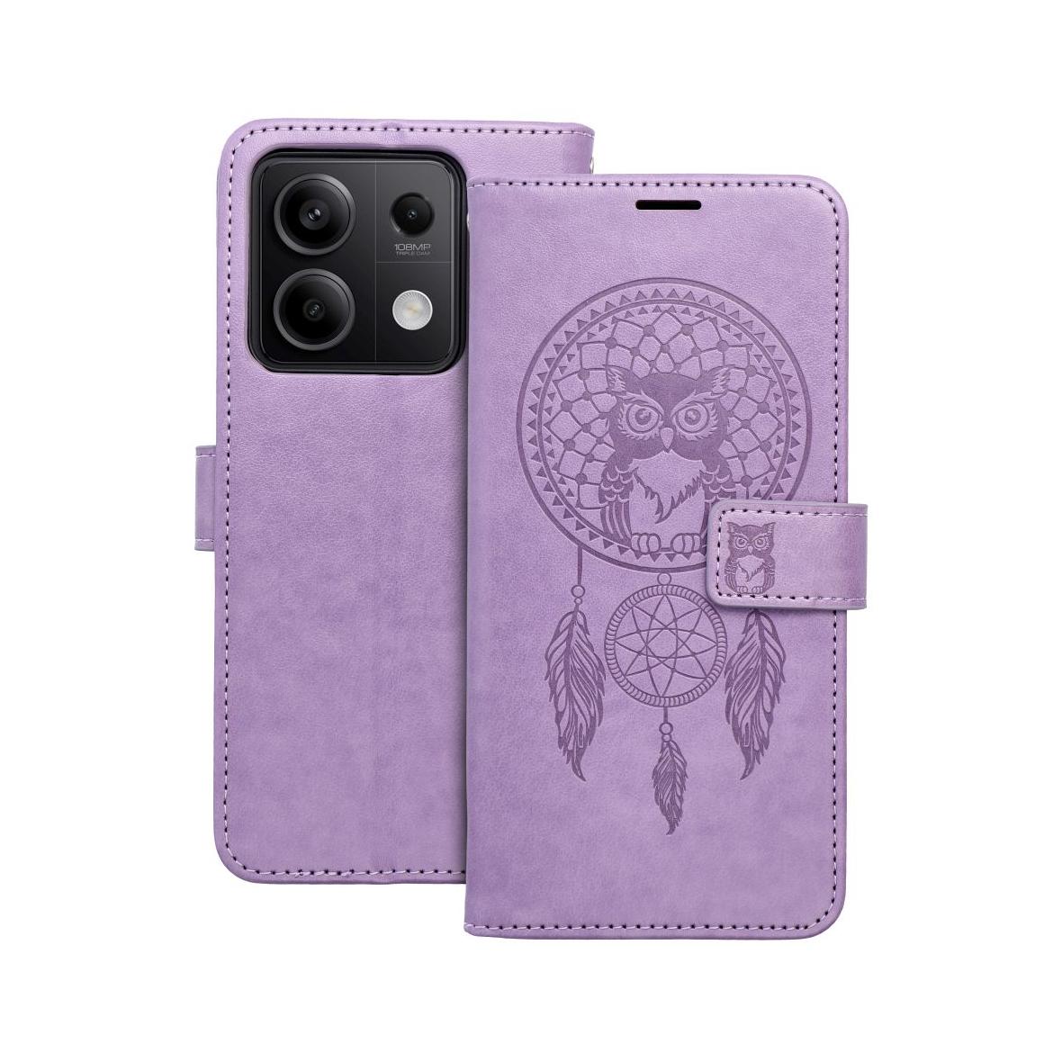 Etui z klapką na Xiaomi Redmi NOTE 13 5G Mezzo Book łapacz snów fioletowe