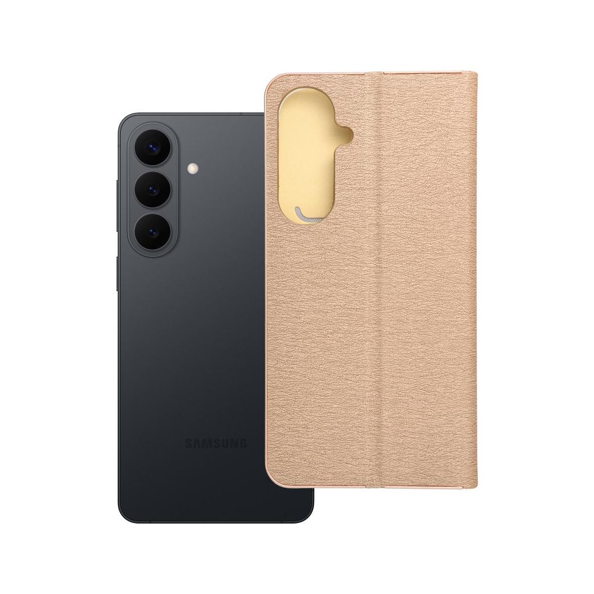 Etui z klapką na Samsung S26 PLUS Luna Book Gold złote
