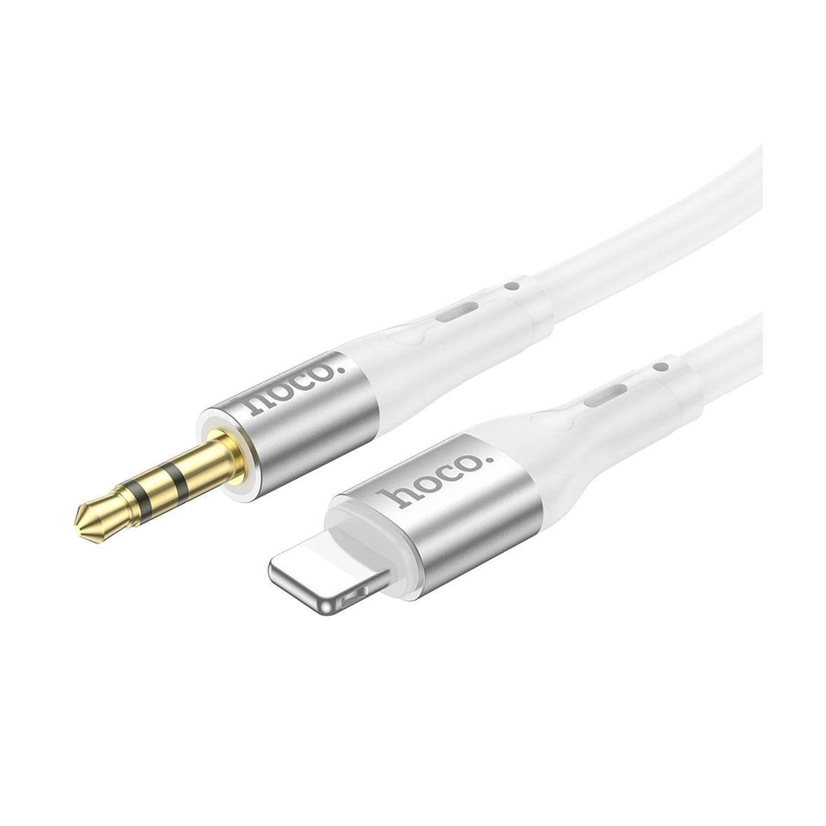 Kabel AUX Jack 3,5 mm do Lightning Hoco 1 m UPA22 biały