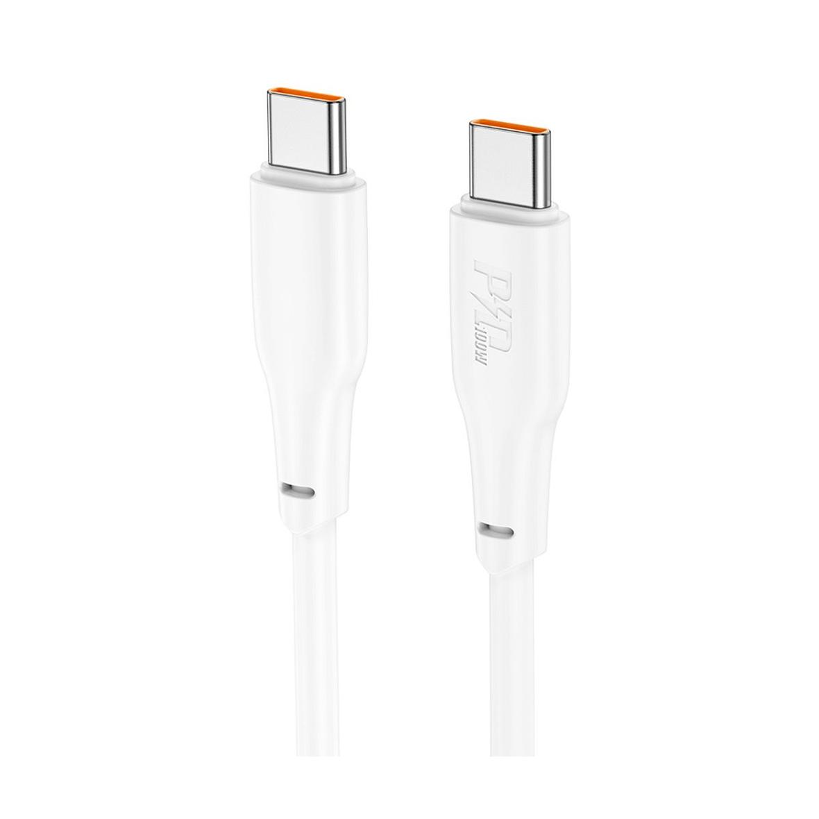 Kabel USB C do USB C Hoco 3A 100W 2 m X93 biały