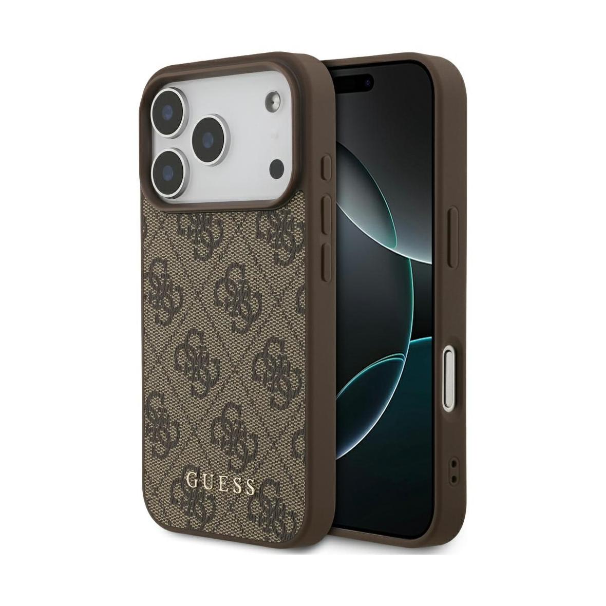 GUESS futerał do IPHONE 17 Pro GUHCP17LG4GFBR (PU 4G Classic) brązowy