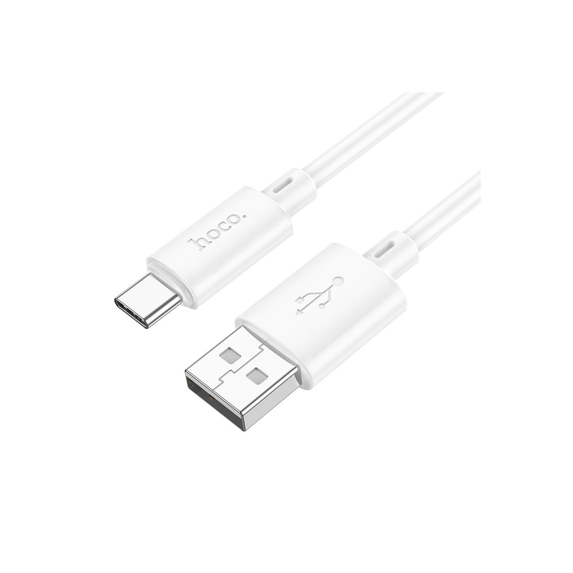 Kabel USB A do USB C Hoco 3A 2 m X88 biały