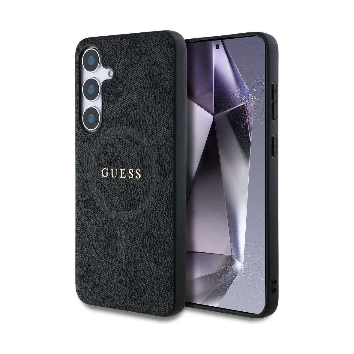 GUESS futerał do SAMSUNG S25 GUHMS25SG4GFRK (Magnetic PU 4G Ring Classic Logo) czarny