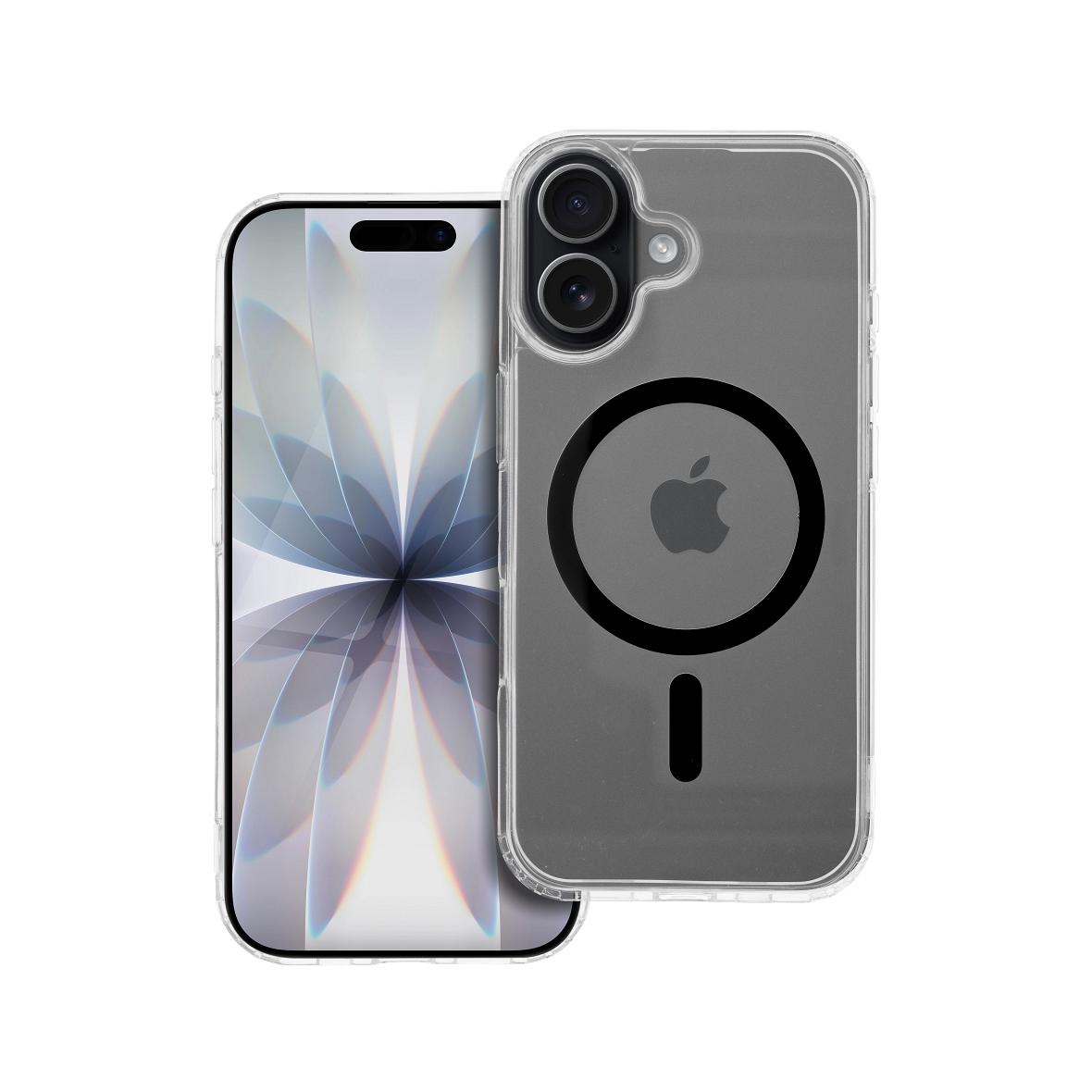 Etui na iPhone 17 Drop Glue Colorful Ring Mag Cover zgodny z MagSafe czarne