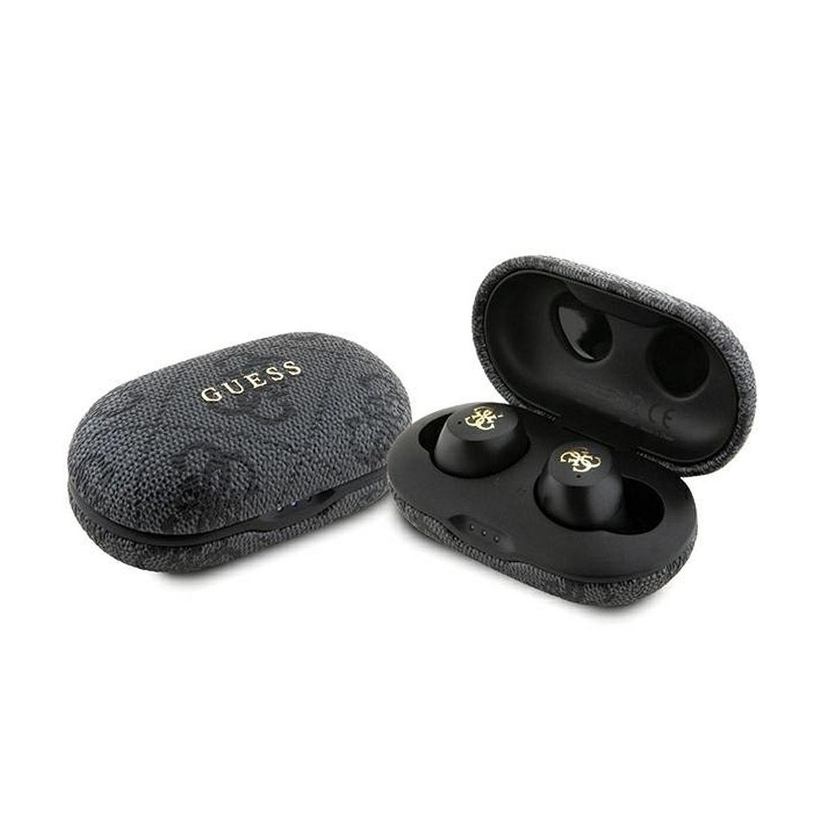GUESS słuchawki bezprzewodowe bluetooth TWS ENC + stacja dokująca GUTWSP4EGK (4G Metal) czarne