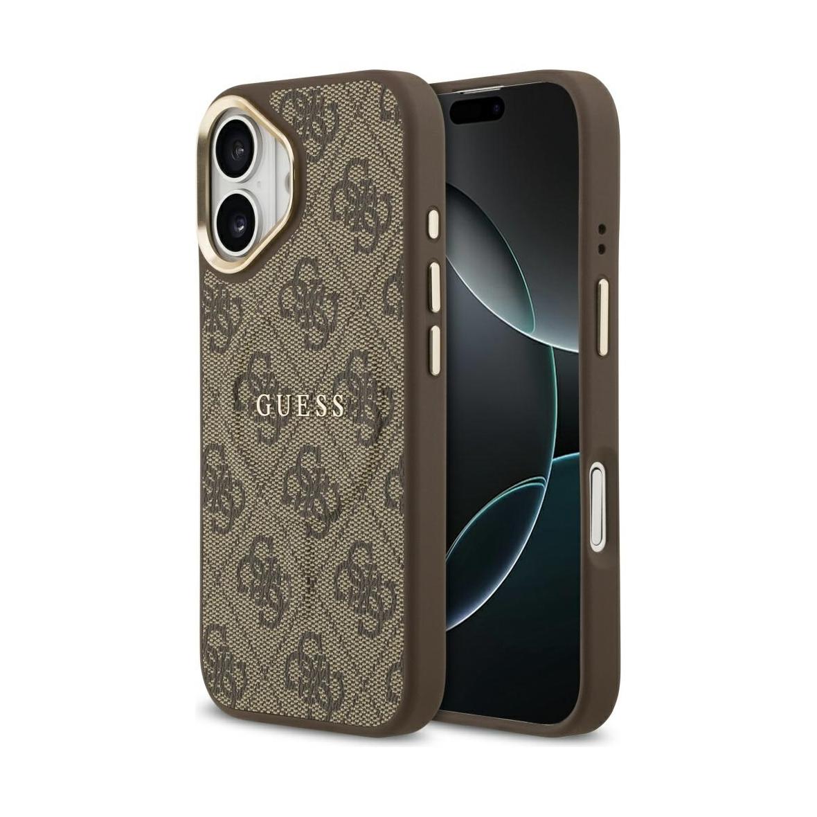 GUESS futerał do IPHONE 17 kompatybilny z MagSafe GUHMP17SP4MSEGCW (PU 4G W/ Classic) brązowy