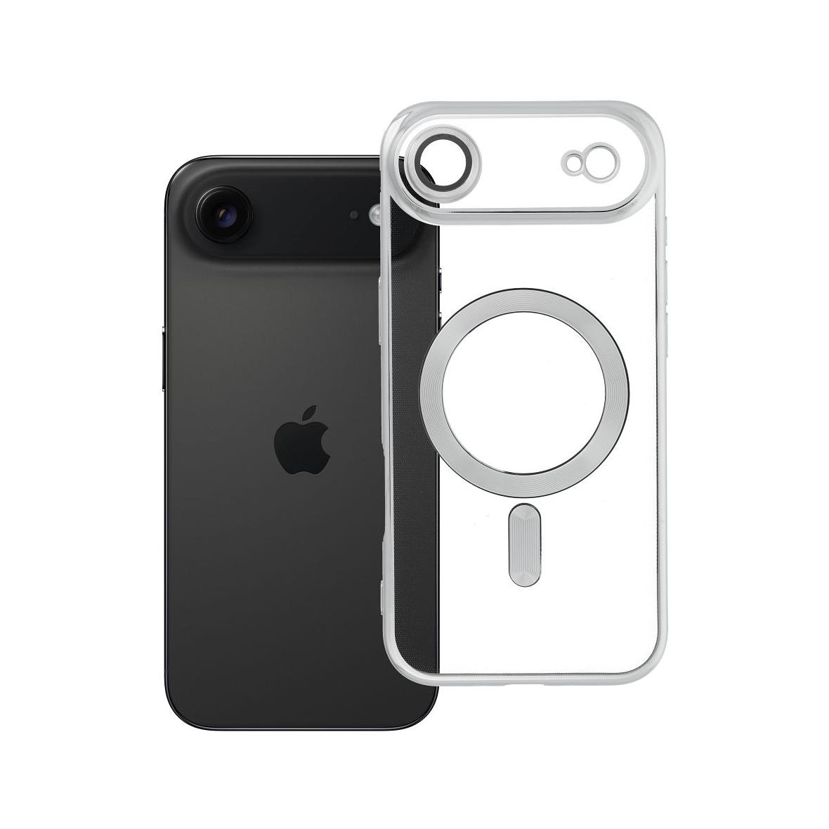 Futerał do iPhone 17 AIR Electro Mag Cover zgodny z MagSafe srebrny