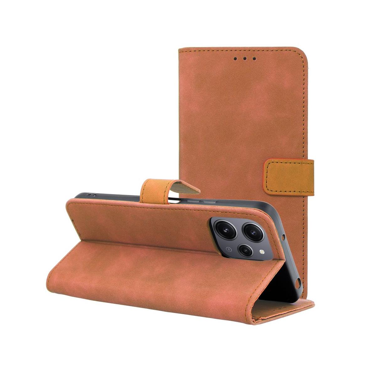 Etui z klapką na Xiaomi Redmi 12 4G / 12 5G Tender Book brązowe