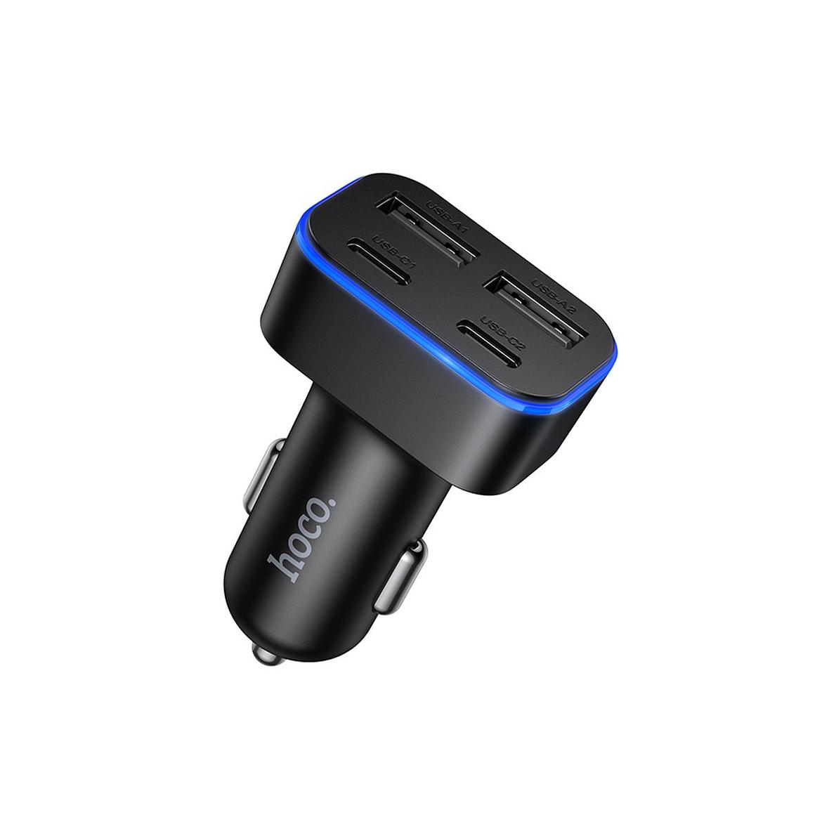 Ładowarka samochodowa Hoco 2x USB A + 2x USB C QC3.0 PD 42W Z63 czarna