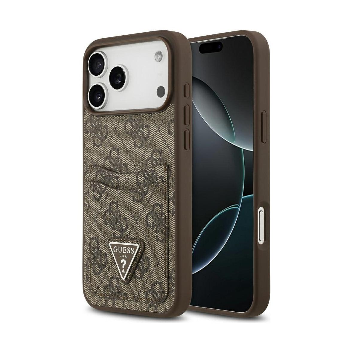GUESS futerał do IPHONE 17 Pro Max GUHCP17XP4TPW (4G Double Card Triangle) złoty