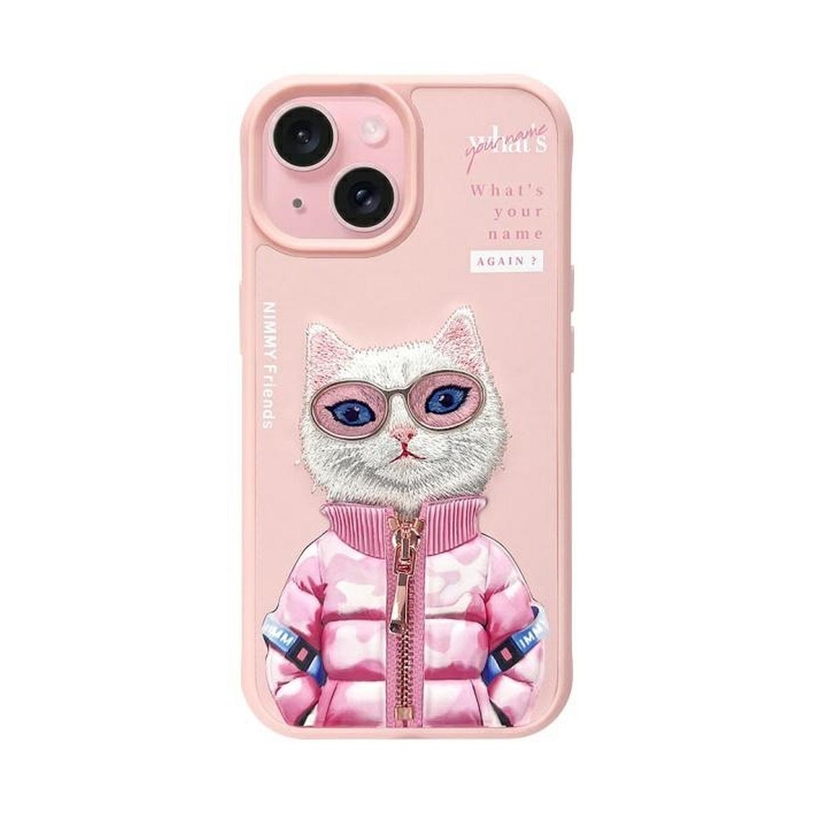 NIMMY futerał COOL&CUTE 2.0 Cat do IPHONE 15 różowy