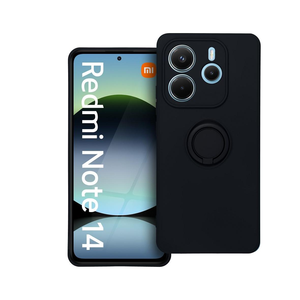 Futerał do Xiaomi Redmi NOTE 14 5G Silicone Ring czarny