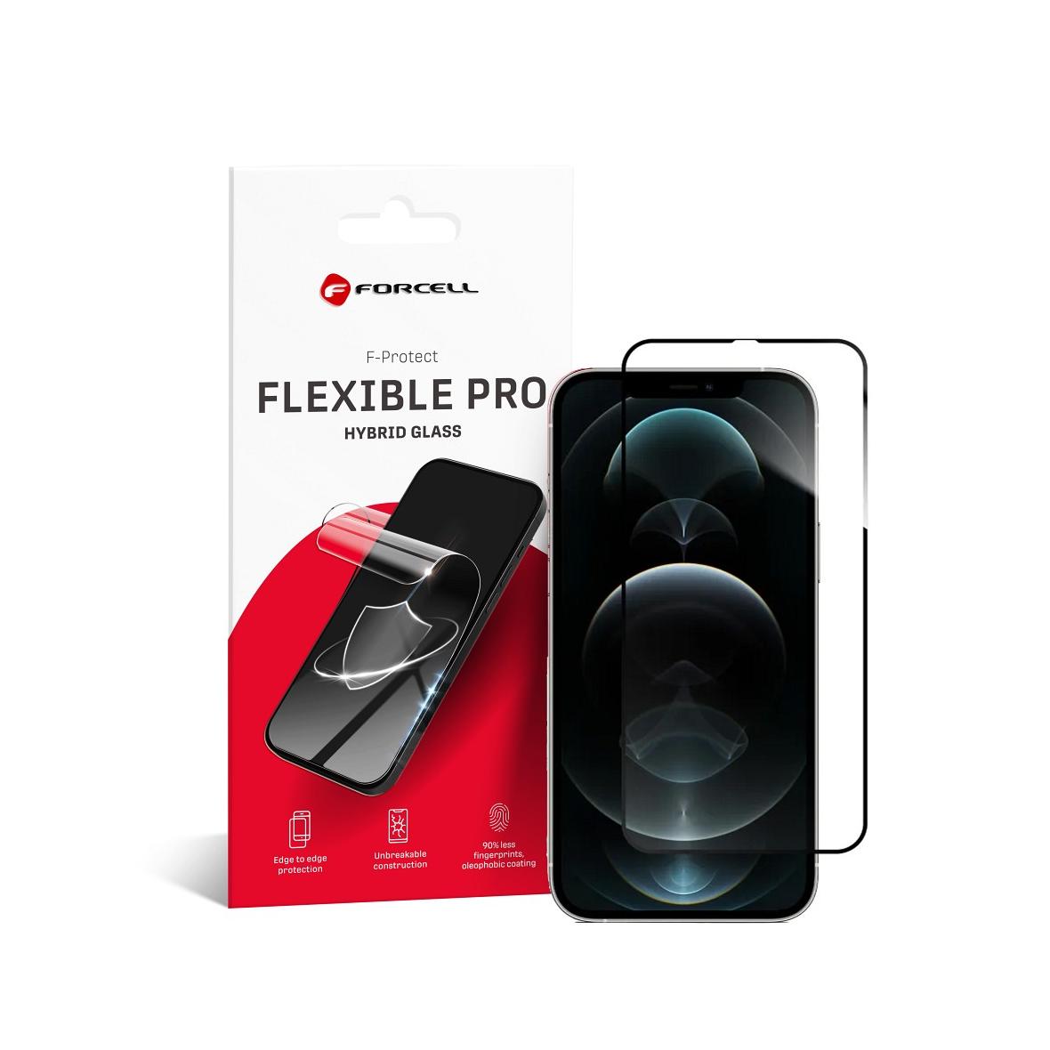 Szkło hybrydowe do iPhone 12 PRO MAX Forcell Flexible 5D czarne