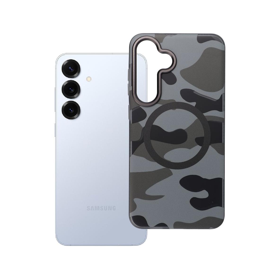 Etui na Samsung S25 PLUS Forcell F-Protect Levels Dual Layer 4D technology zgodny z MagSafe Military Drop-Test black camo