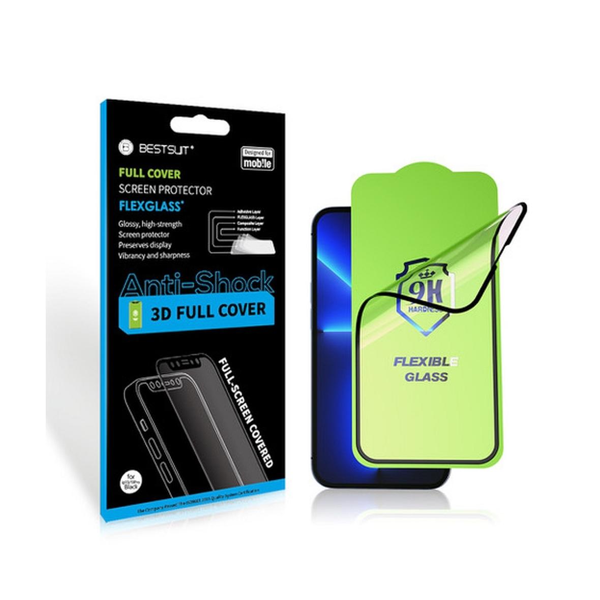 Szkło hybrydowe Bestsuit Flexible 5D Full Glue do iPhone 13 mini czarny