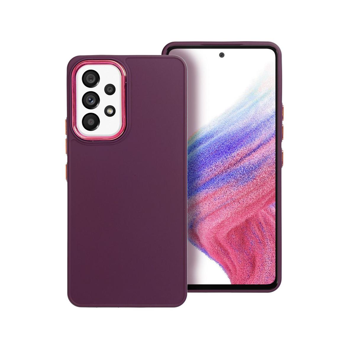 Futerał do Samsung A53 5G Frame fioletowy