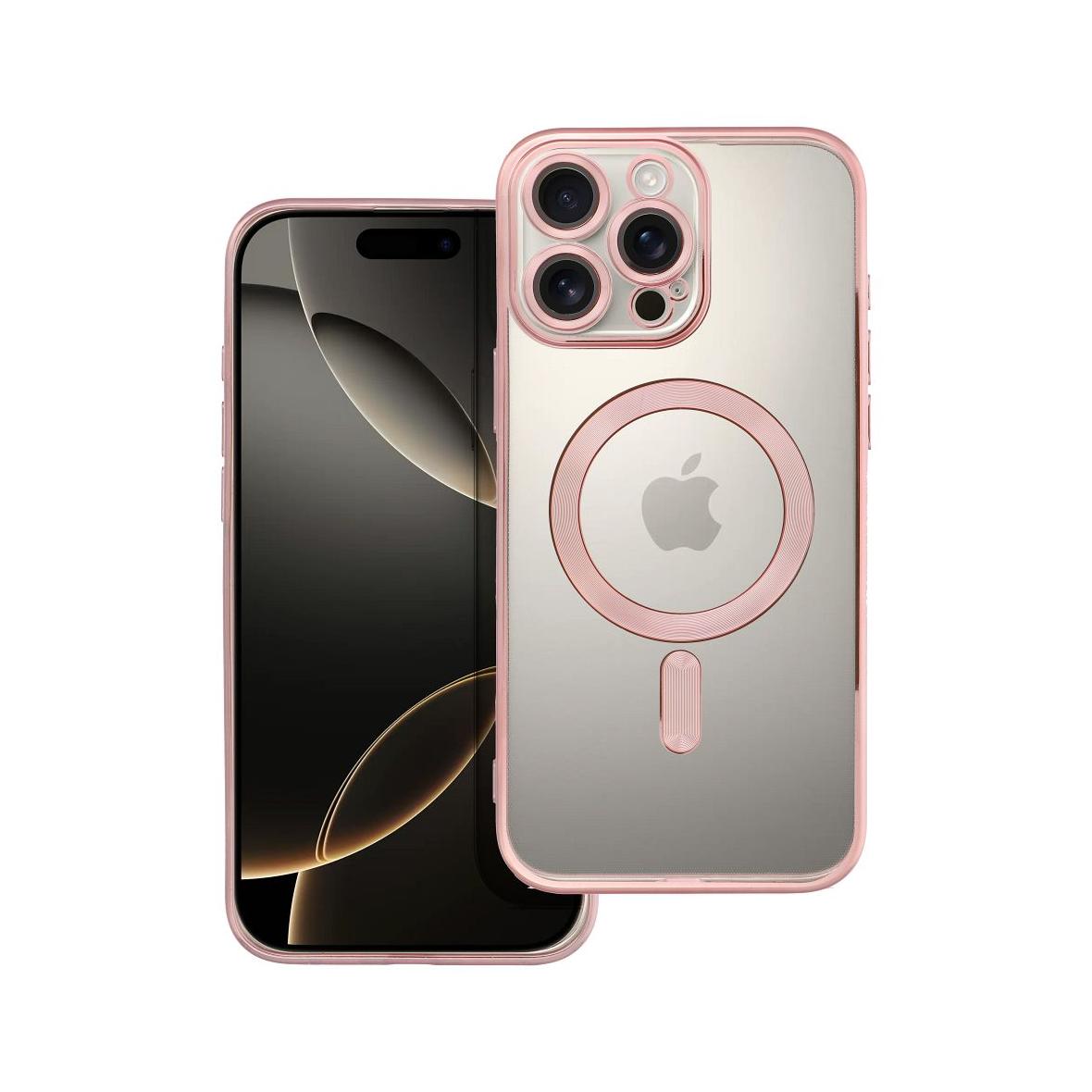 Futerał do iPhone 16 PRO MAX Electro Mag Cover zgodny z MagSafe złoty róż