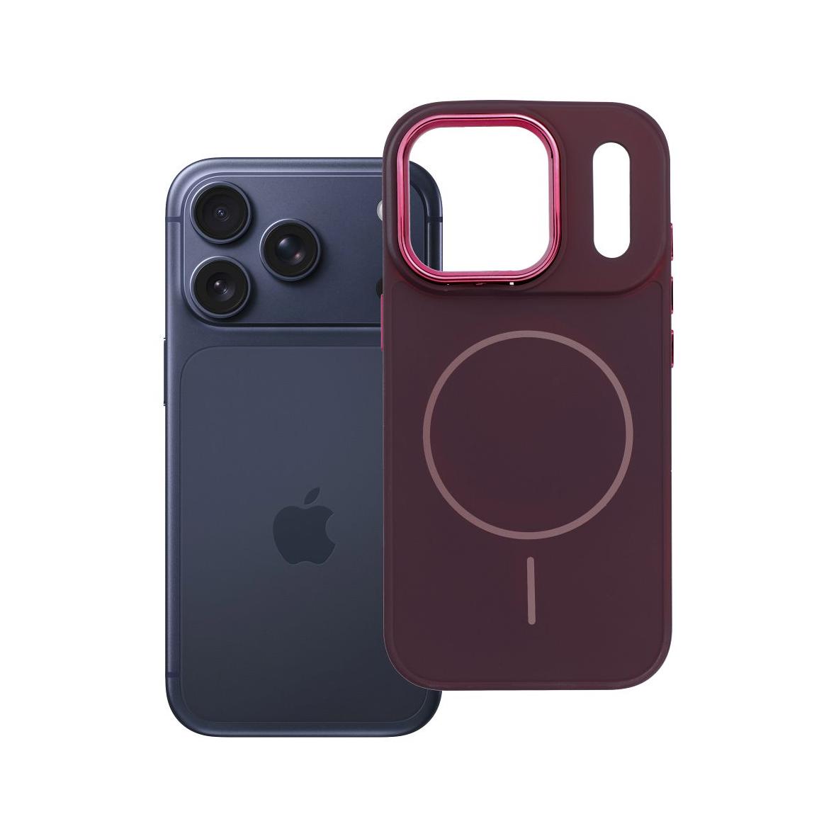 Futerał do iPhone 17 PRO Frame Mag Cover zgodny z MagSafe fioletowy