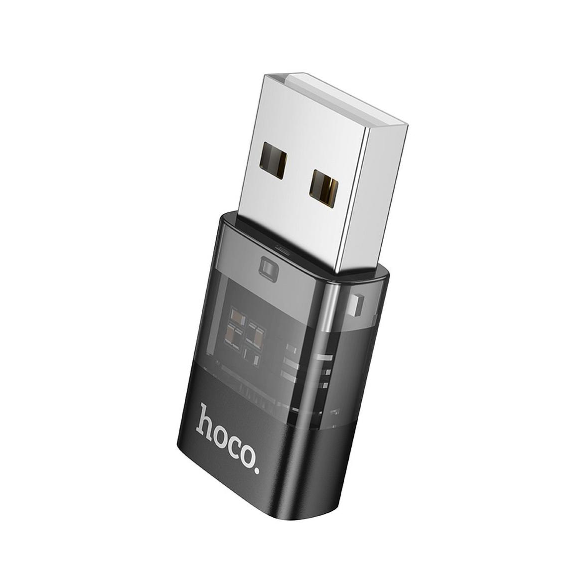 Adapter USB A do USB C Hoco UA36C transparentny czarny