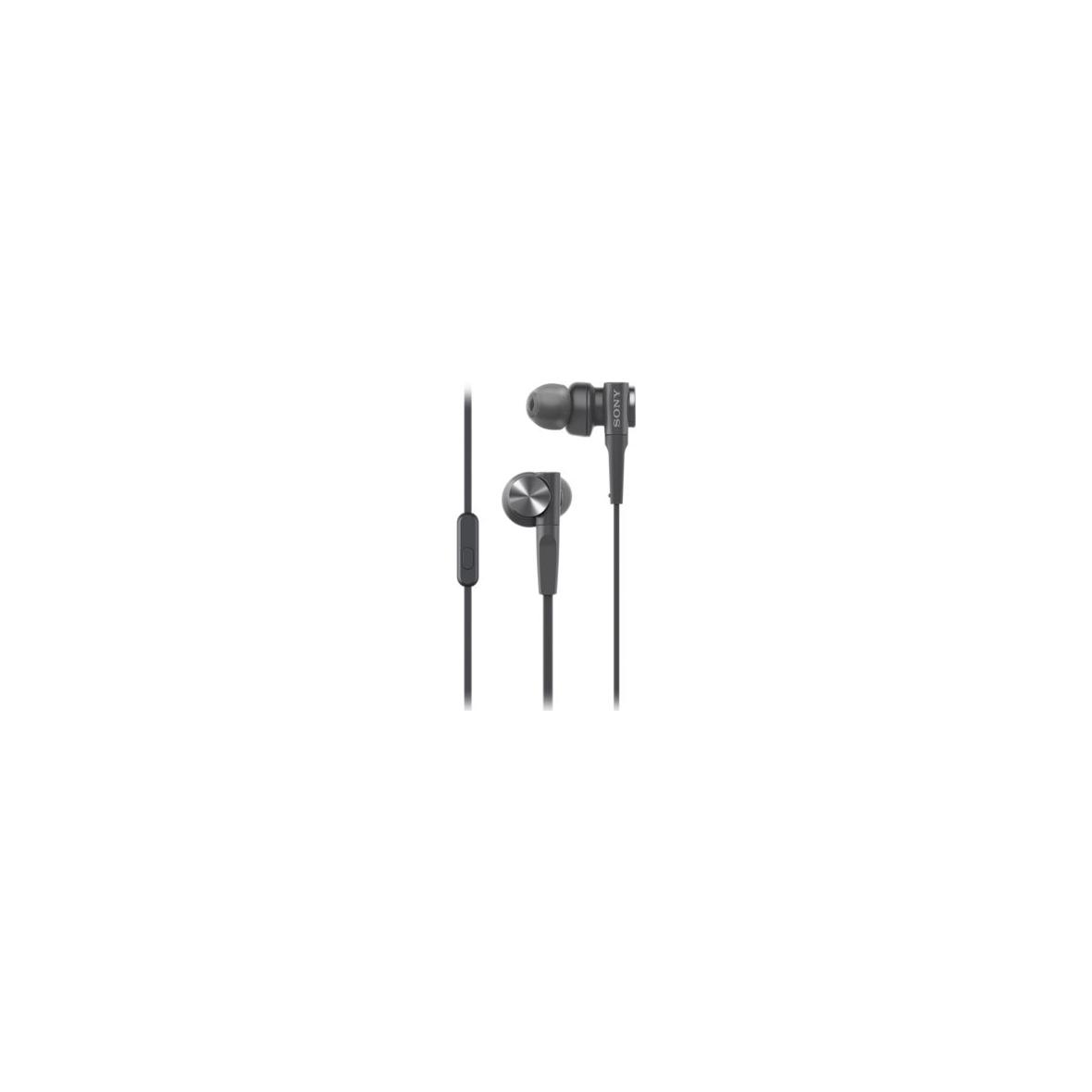 Słuchawki przewodowe douszne Jack 3,5 mm Sony MDR-XB55APB czarne