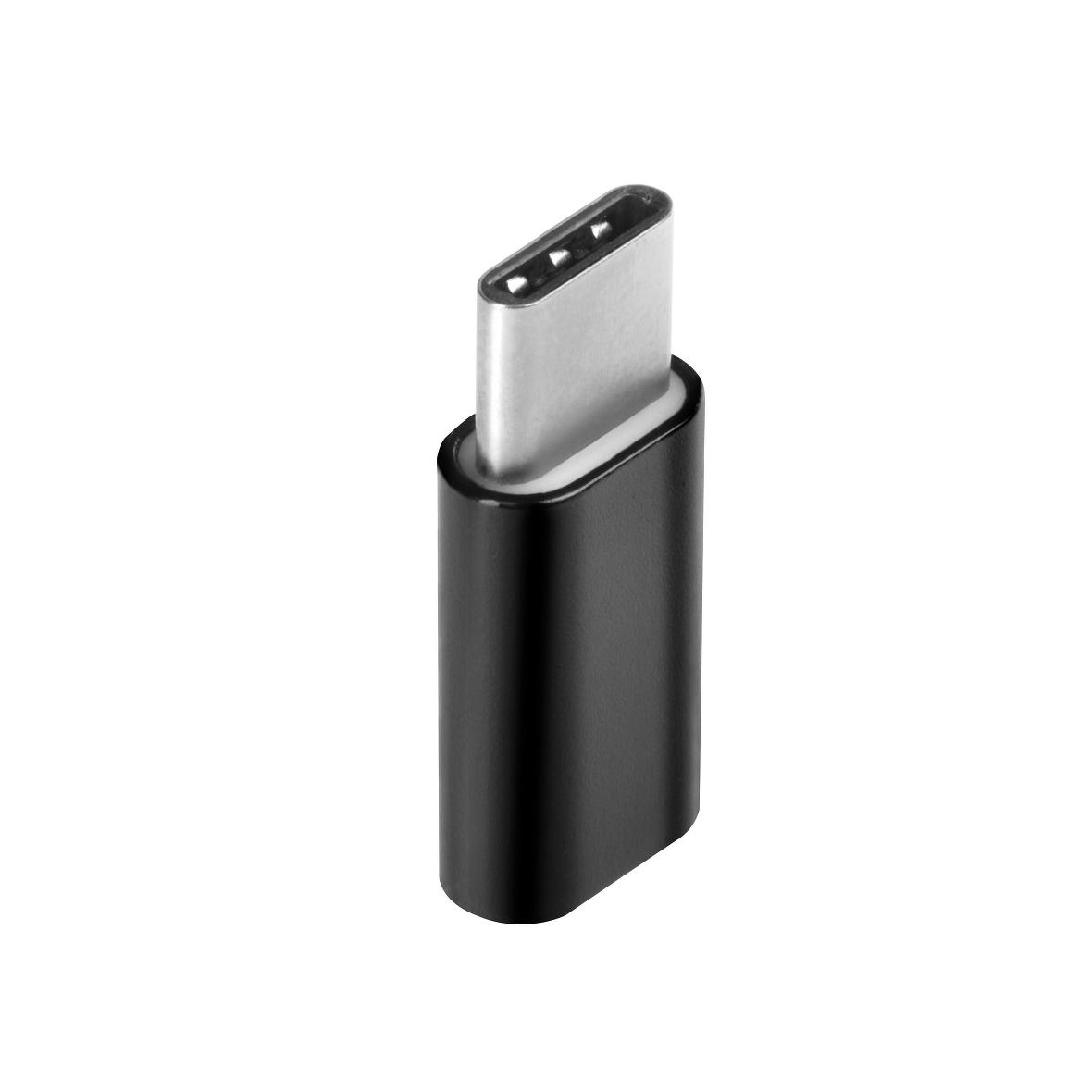 Adapter Micro USB (żeński) do Typ C (męski) [PA30] czarny