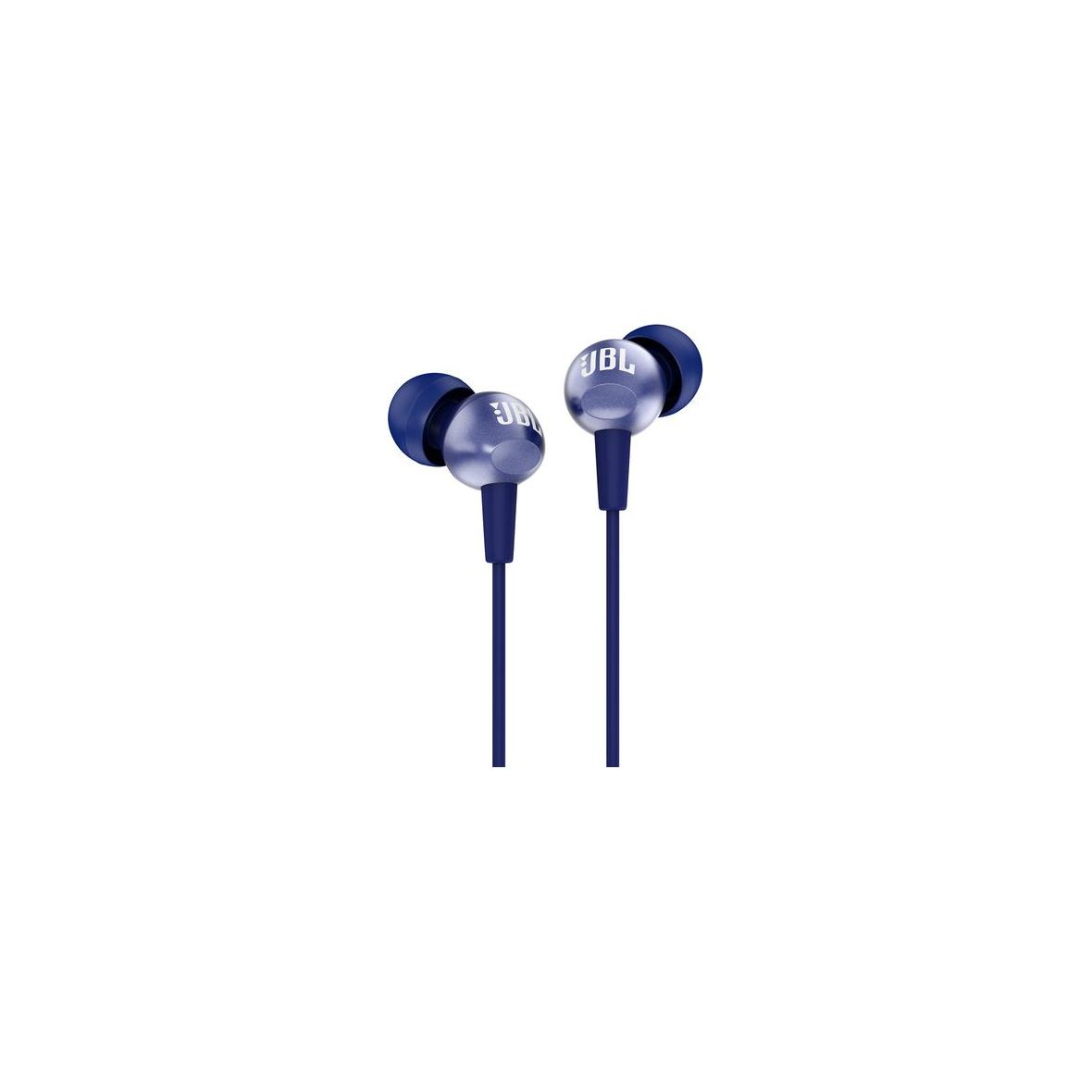 Słuchawki przewodowe douszne Jack 3,5 mm JBL C200Si niebieskie