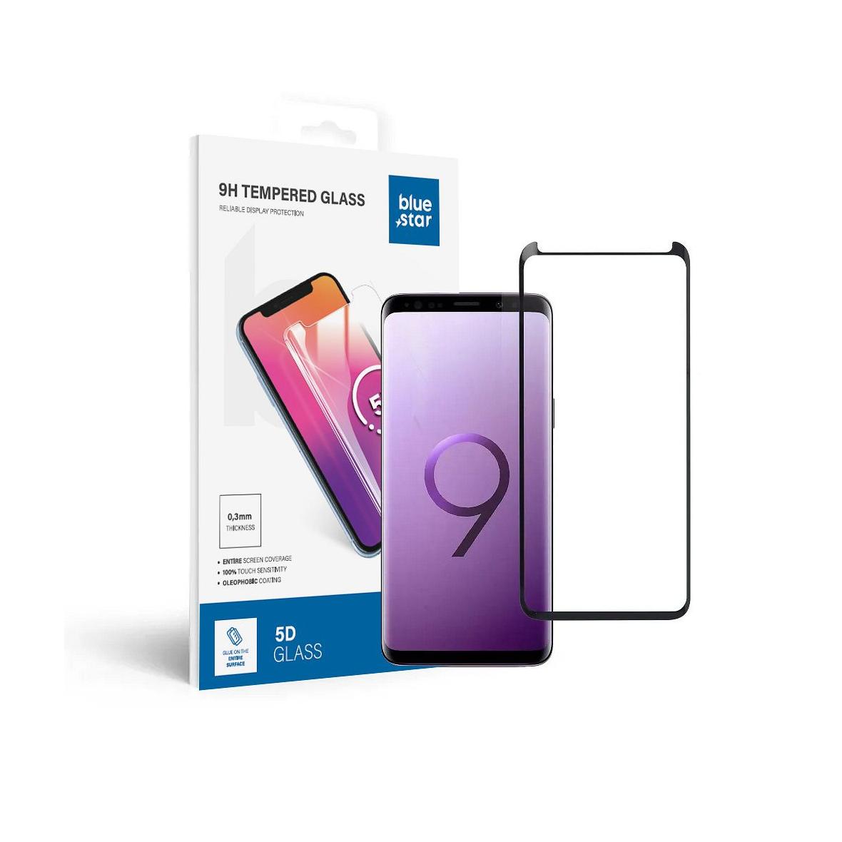 Szkło hartowane do Samsung Galaxy S9 (full glue / case friendly) Blue Star 5D czarne